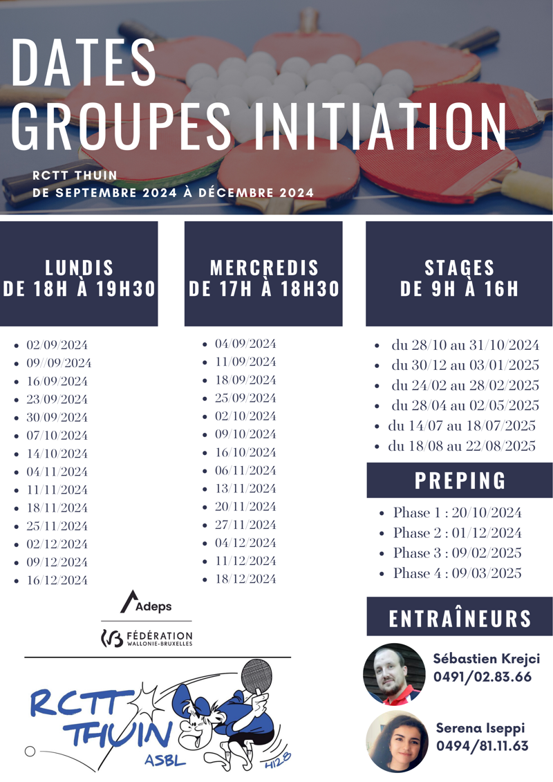 Entrainements Initiation R.C.T.T Thuin